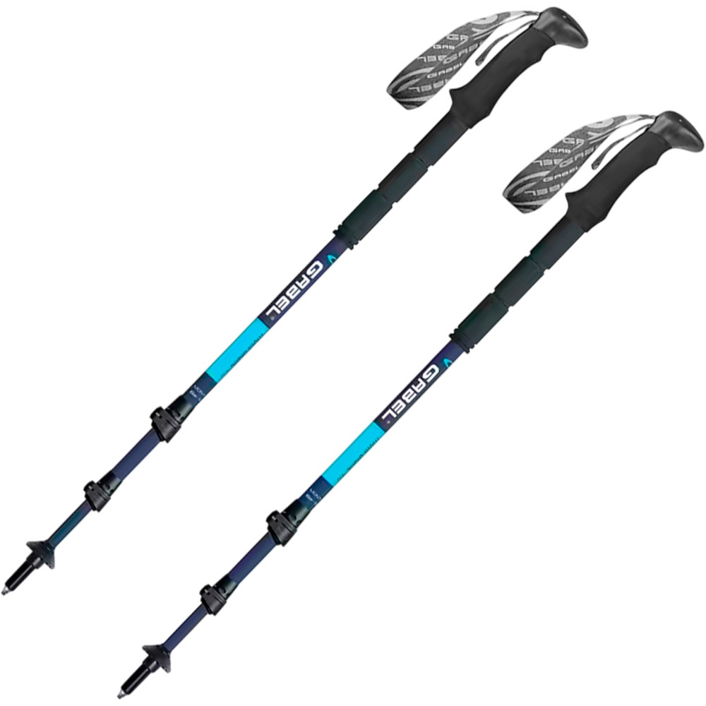 Gabel bastón travesía montaña PAR-BASTON MONT BLANC 4.0 66-141 CM AZUL vista frontal