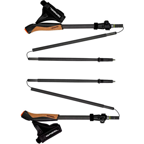 Gabel bastón travesía montaña PAR-BASTON NORDIC CARBON FEATHER XTL 116-135 CM NEGRO