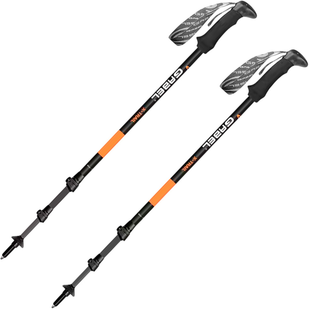 Gabel bastón travesía montaña PAR-BASTON X-TRAIL 61-135 CM NARANJA vista frontal