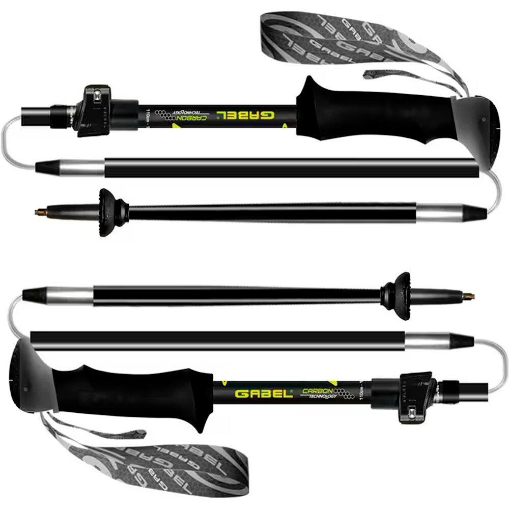 Gabel bastón travesía montaña PAR-BASTON XTR CARBON EF110-130 CM NEGRO 01