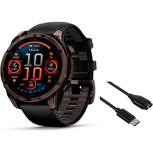 Garmin pulsómetros con gps FENIX 8 47 mm AMOLED 