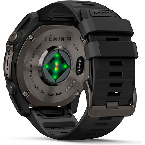 GARMIN FENIX 9 51 MM CAJA TITANIO RECUBRIMIENTO DLC CARBÓN