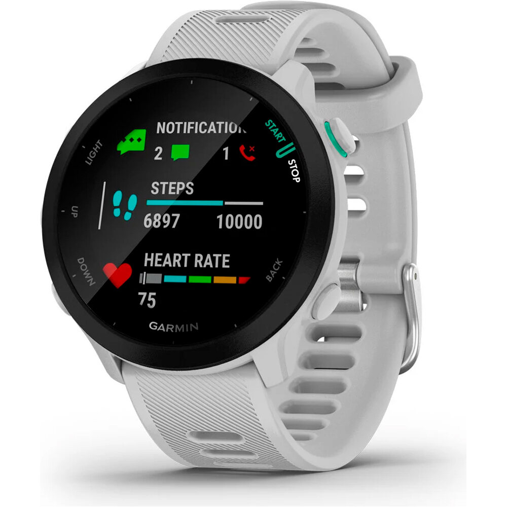 Garmin pulsómetros con gps FORERUNNER 55 BLANCO 06