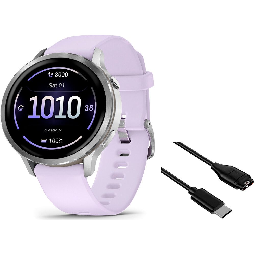 Garmin smartwatch VENU 4 - 41MM MORADO vista frontal
