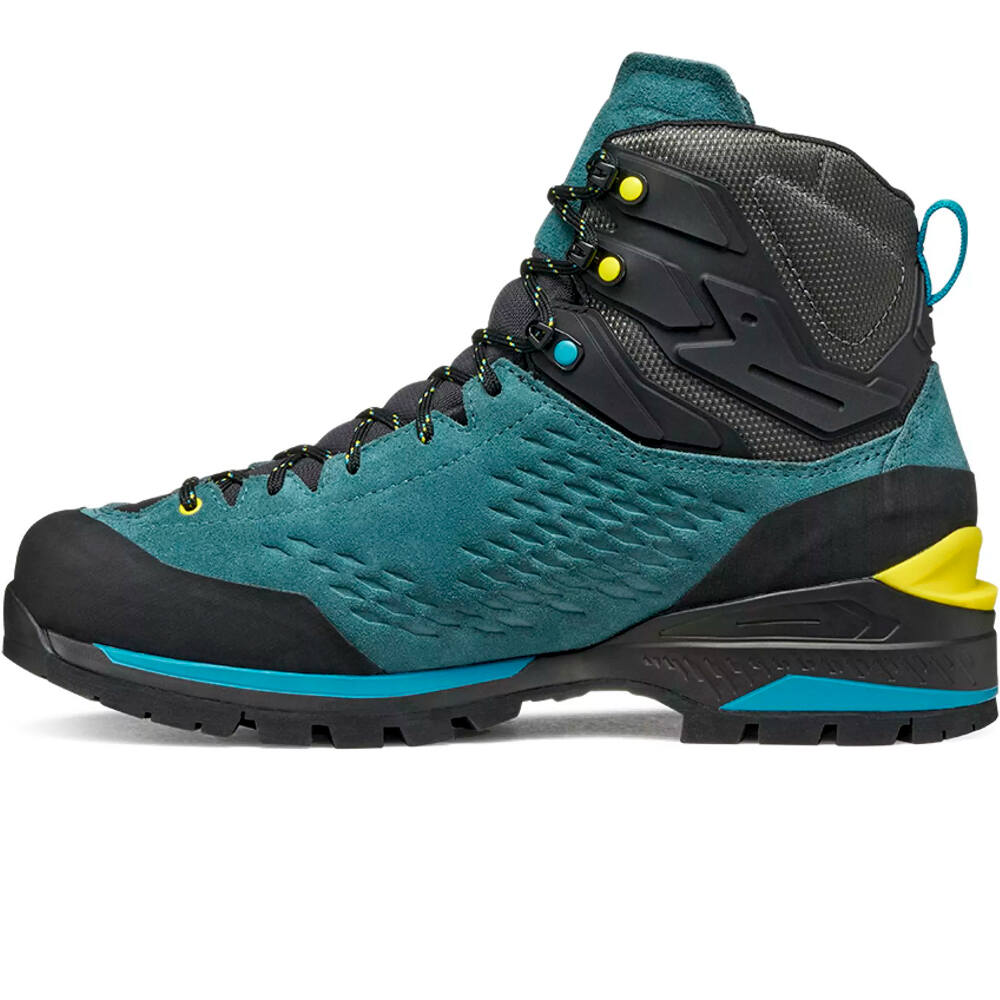 Garmont bota montaña cuero hombre ASCENT EVO GORE-TEX AZUL vista trasera
