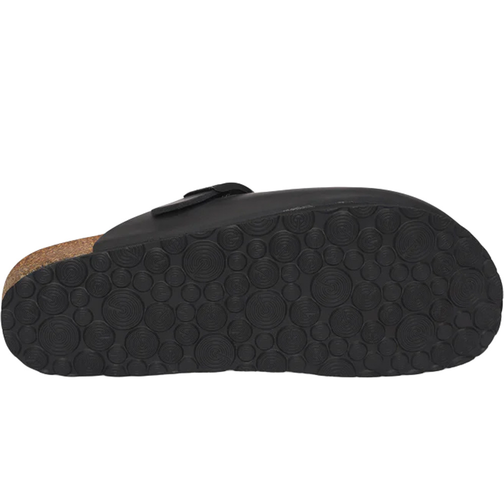 Genuins zueco mujer RIVA OILED LEATHER NEGRO lateral interior