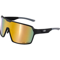 Ges gafas ciclismo BEGIRA Lente REVO negra, dorada  vista frontal