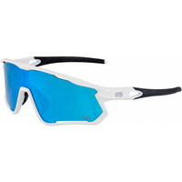 Ges gafas ciclismo INDAR lente azul Revo BLANCO vista frontal