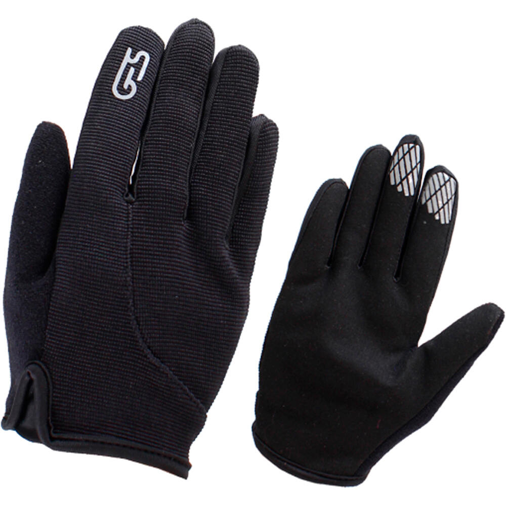 Ges guantes ciclismo niño Guantes Largos MENACE KID NEGRO vista frontal