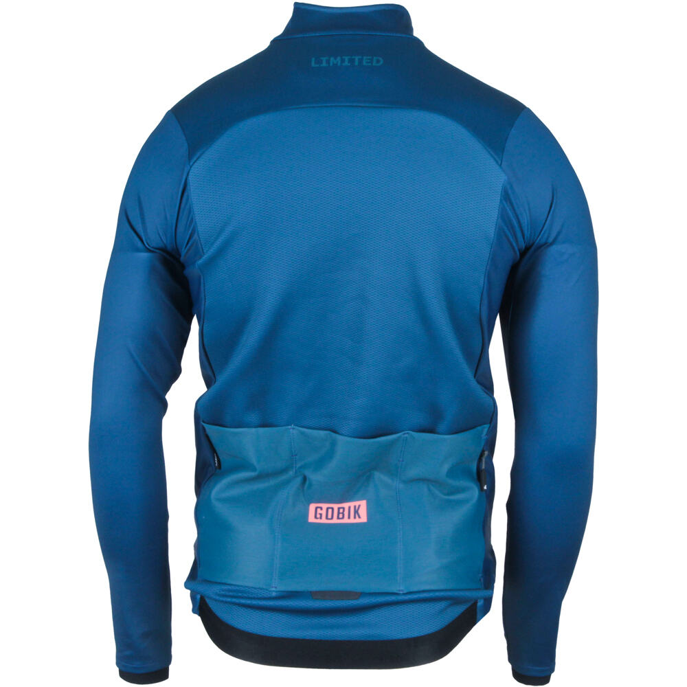 Gobik cortavientos ciclismo hombre CHAQUETA LIMITED 26 AZUL vista trasera