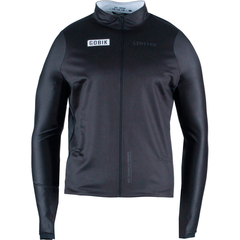Gobik cortavientos ciclismo hombre CHAQUETA LIMITED AW26 NEGRO vista frontal