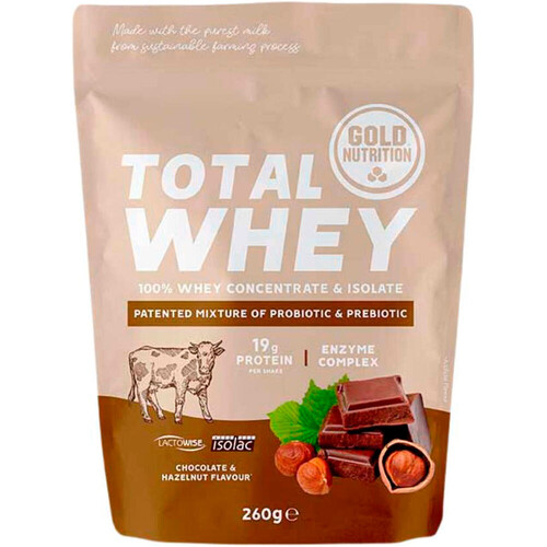 GOLD NUTRITION TOTAL WHEY CHOCOLATE-HAZELNUT - 260 G
