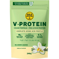 Gold Nutrition Vegano V-PROTEIN VANILLA - 240 G  vista frontal