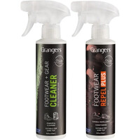 Grangers artículos limpieza montaña FOOTWEAR + GEAR CLEANER + FOOTWEAR REPEL PLUS  vista frontal