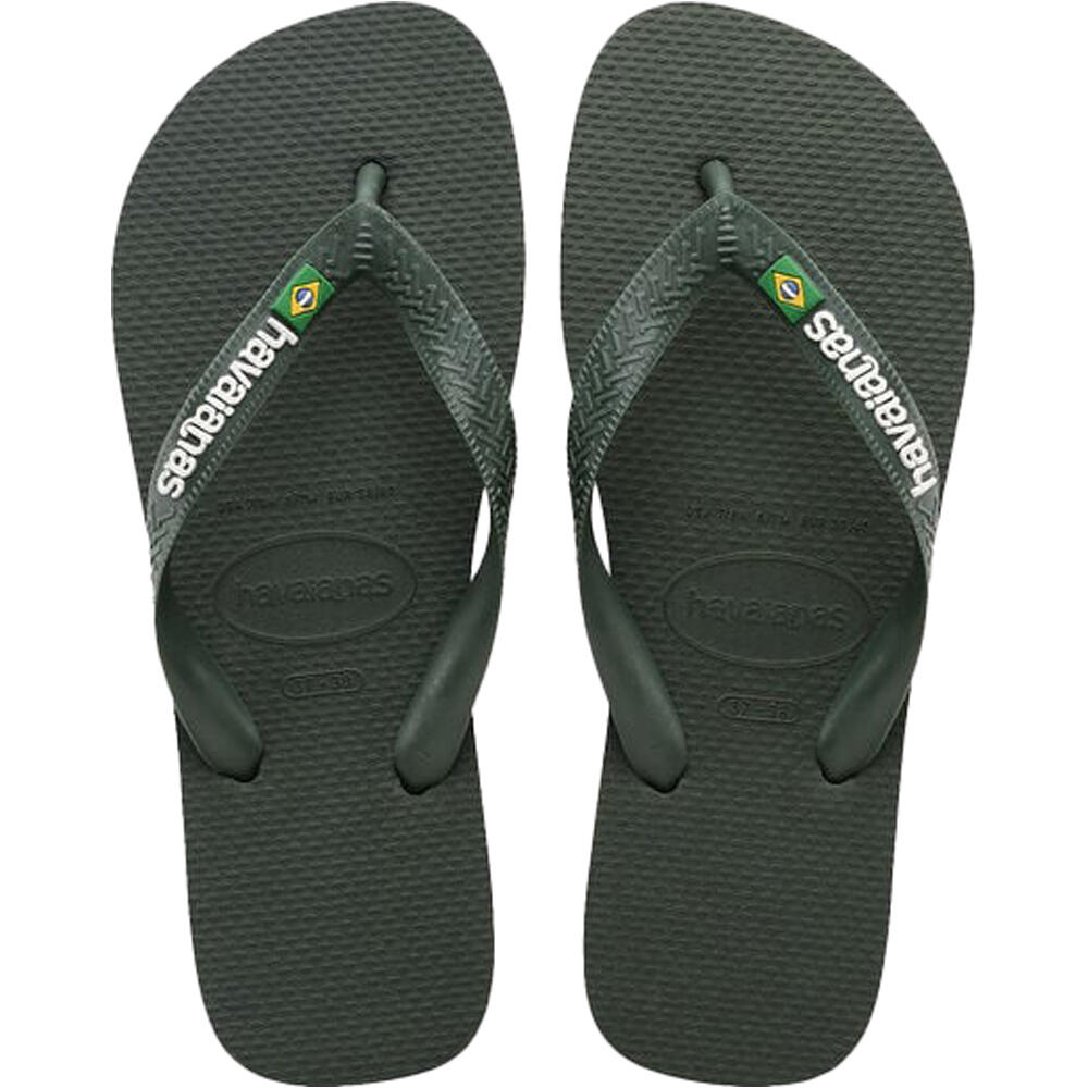 Havaianas chanclas hombre BRASIL LOGO VERDE lateral exterior
