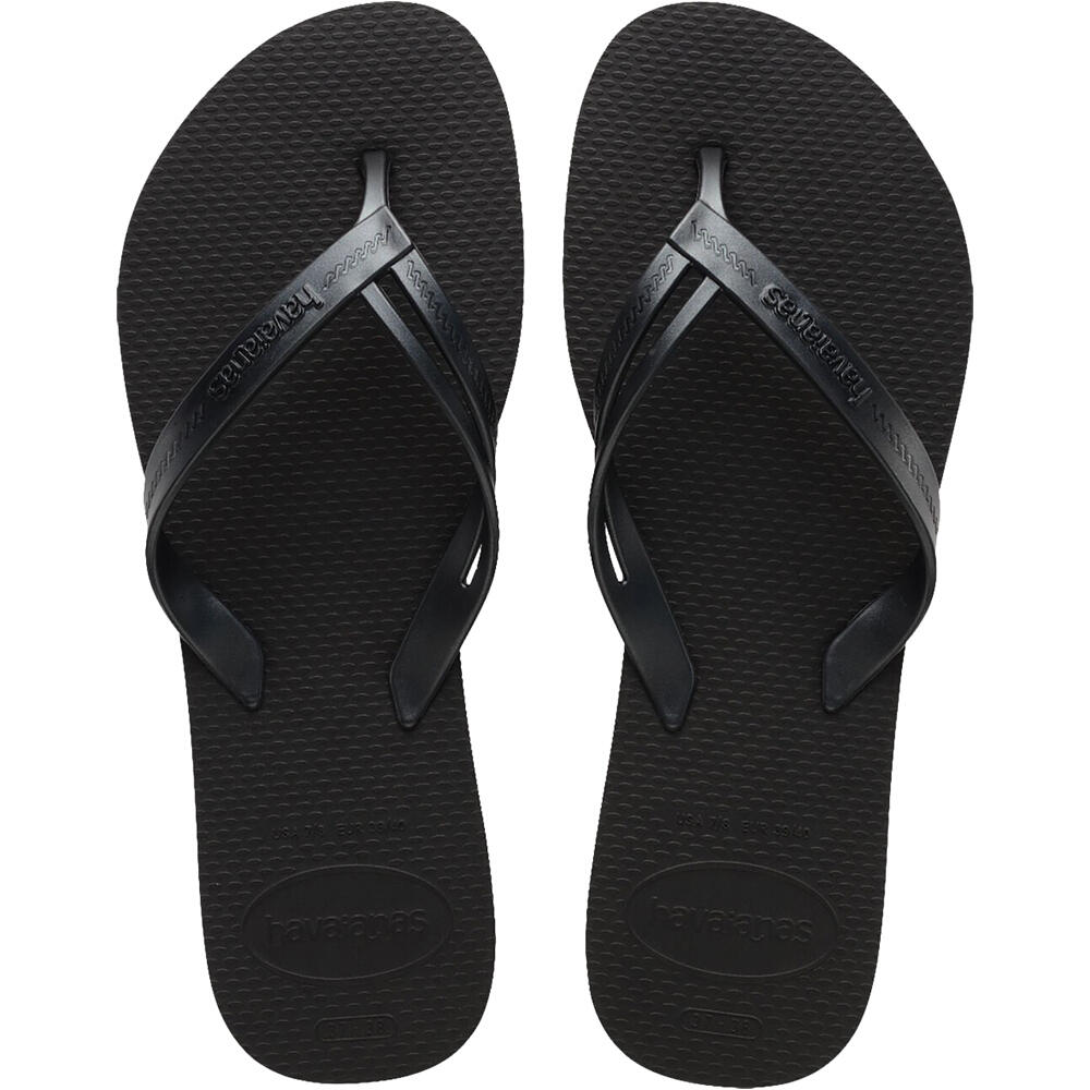 Havaianas chanclas mujer ELEGANCE NEGRO lateral exterior