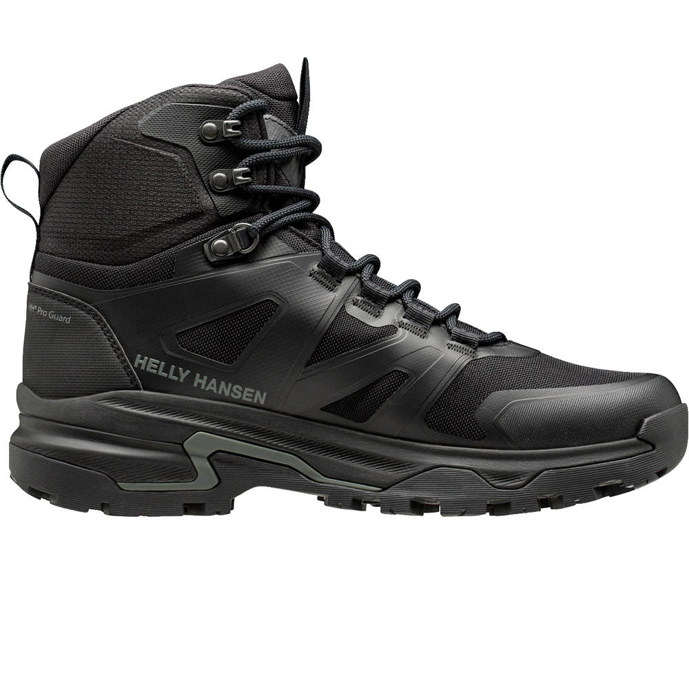 Helly Hansen bota trekking hombre ASCENDER MID HT NEGRO vista trasera