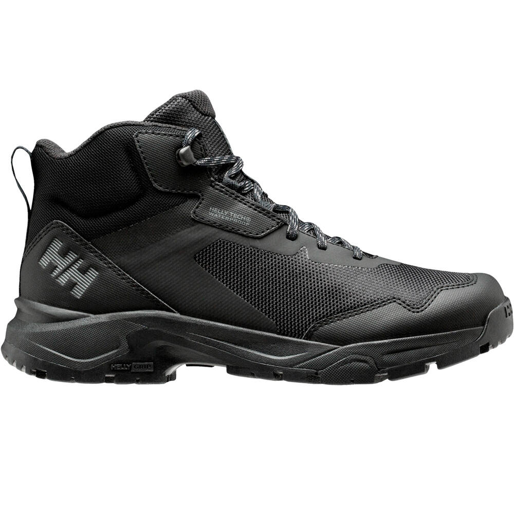 Helly Hansen bota trekking hombre CANYON MID HT NEGRO lateral exterior