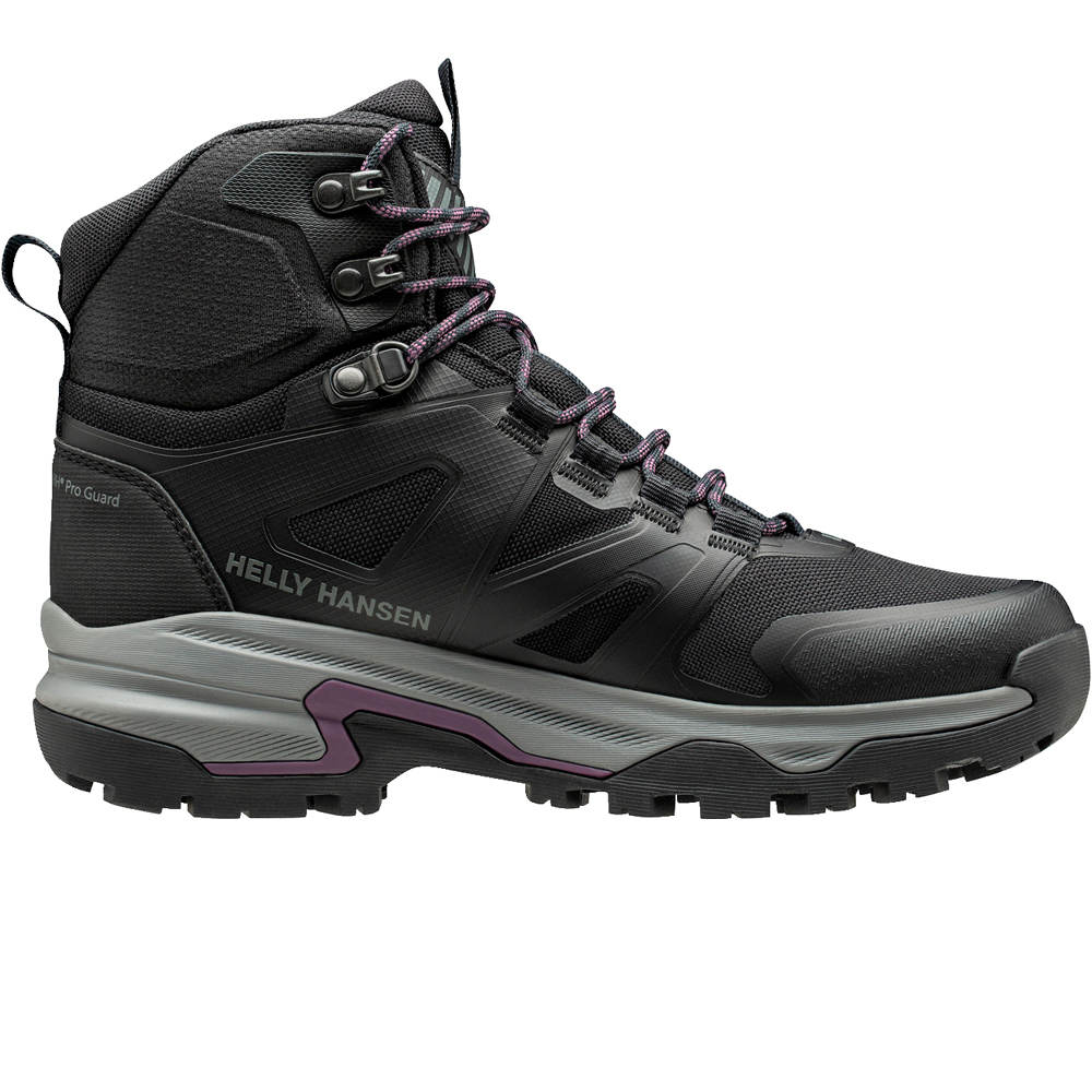 Helly Hansen bota trekking mujer ASCENDER MID HT NEGRO vista trasera