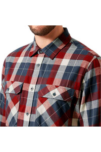 Helly Hansen camisa montaña manga larga hombre LOKKA FLANNEL AZUL vista detalle