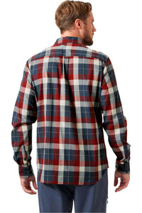 Helly Hansen camisa montaña manga larga hombre LOKKA FLANNEL AZUL vista trasera