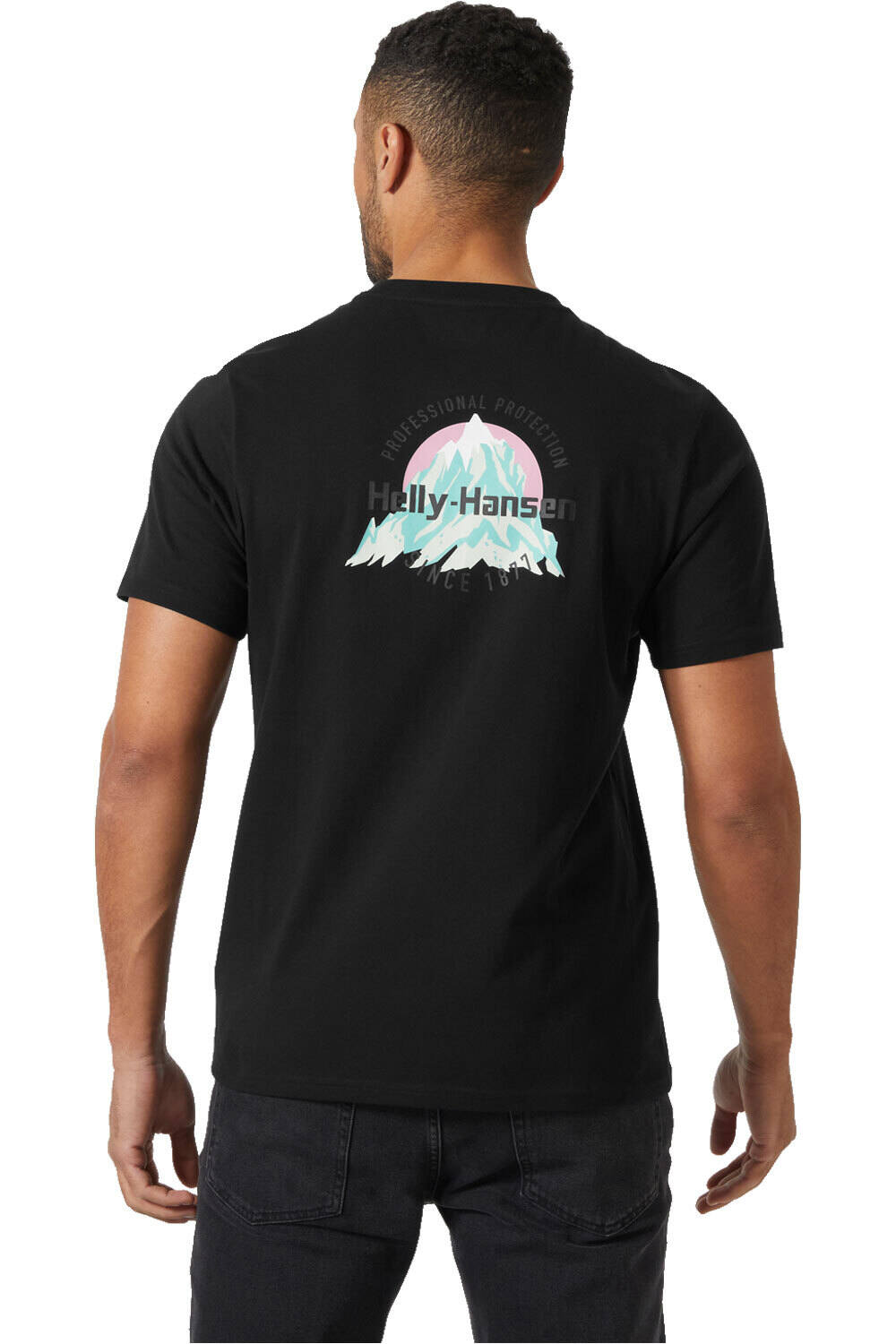 Helly Hansen camiseta manga corta hombre CORE GRAPHIC T 2.0 NEGRO vista trasera