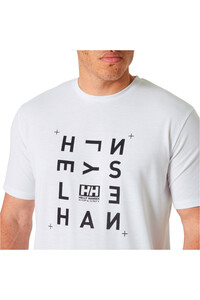 Helly Hansen camiseta montaña manga corta hombre SKOG GRAPHIC BLANCO vista detalle