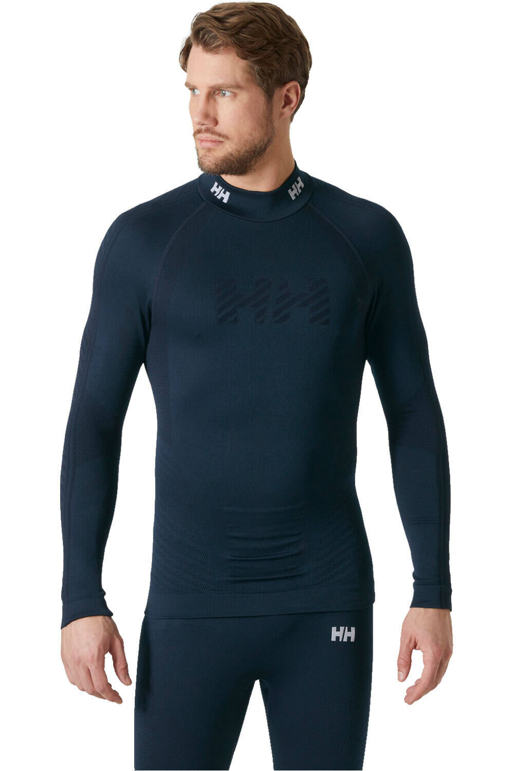 Helly Hansen camiseta térmica manga larga hombre H1 PRO SEAMLESS GRAPHENE AZUL vista frontal