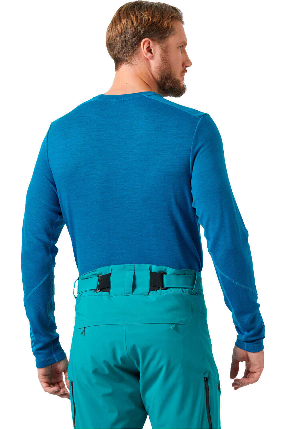 Helly Hansen camiseta térmica manga larga hombre LIFA MERINO MIDWEIGHT AZUL vista trasera