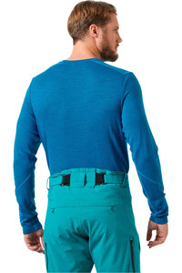 Helly Hansen camiseta térmica manga larga hombre LIFA MERINO MIDWEIGHT AZUL vista trasera
