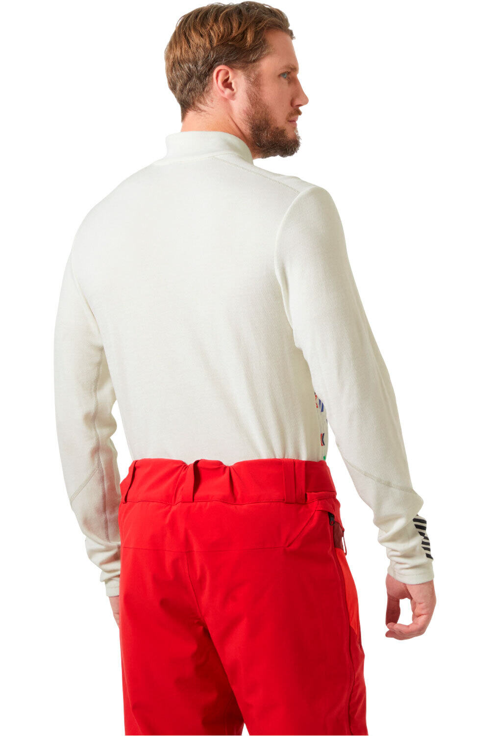 Helly Hansen camiseta térmica manga larga hombre LIFA MERINO MIDWEIGHT BLANCO vista trasera