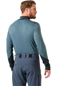 Helly Hansen camiseta térmica manga larga hombre LIFA MERINO MIDWEIGHT GRIS vista trasera