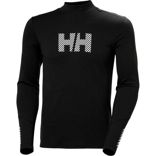 HELLY HANSEN LIFA MERINO MIDWEIGHT LOGO negro