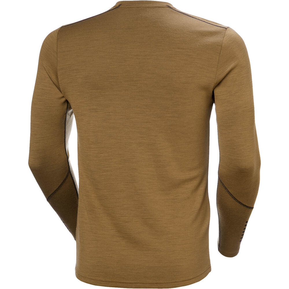 Helly Hansen camiseta térmica manga larga hombre LIFA MERINO MIDWEIGHT MARRON 05