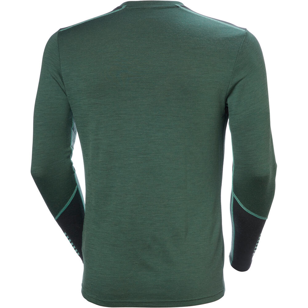 Helly Hansen camiseta térmica manga larga hombre LIFA MERINO MIDWEIGHT VERDE 04
