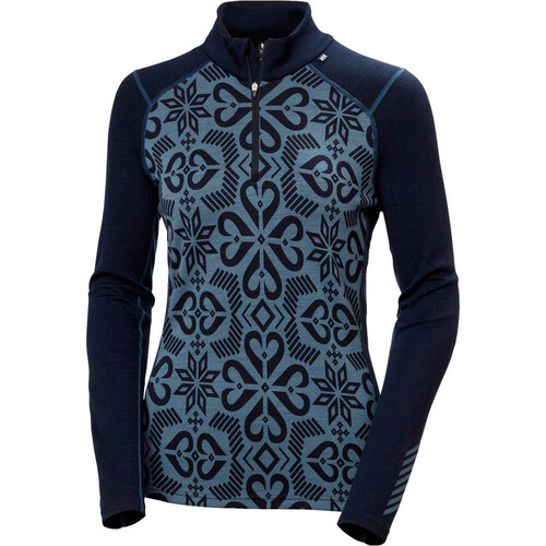 HELLY HANSEN LIFA MERINO MIDWEIGHT GRA azul