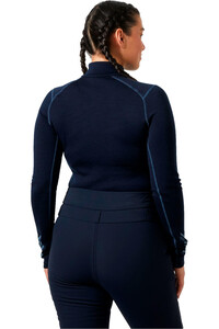 Helly Hansen camiseta térmica manga larga mujer LIFA MERINO MIDWEIGHT GRA AZUL vista trasera