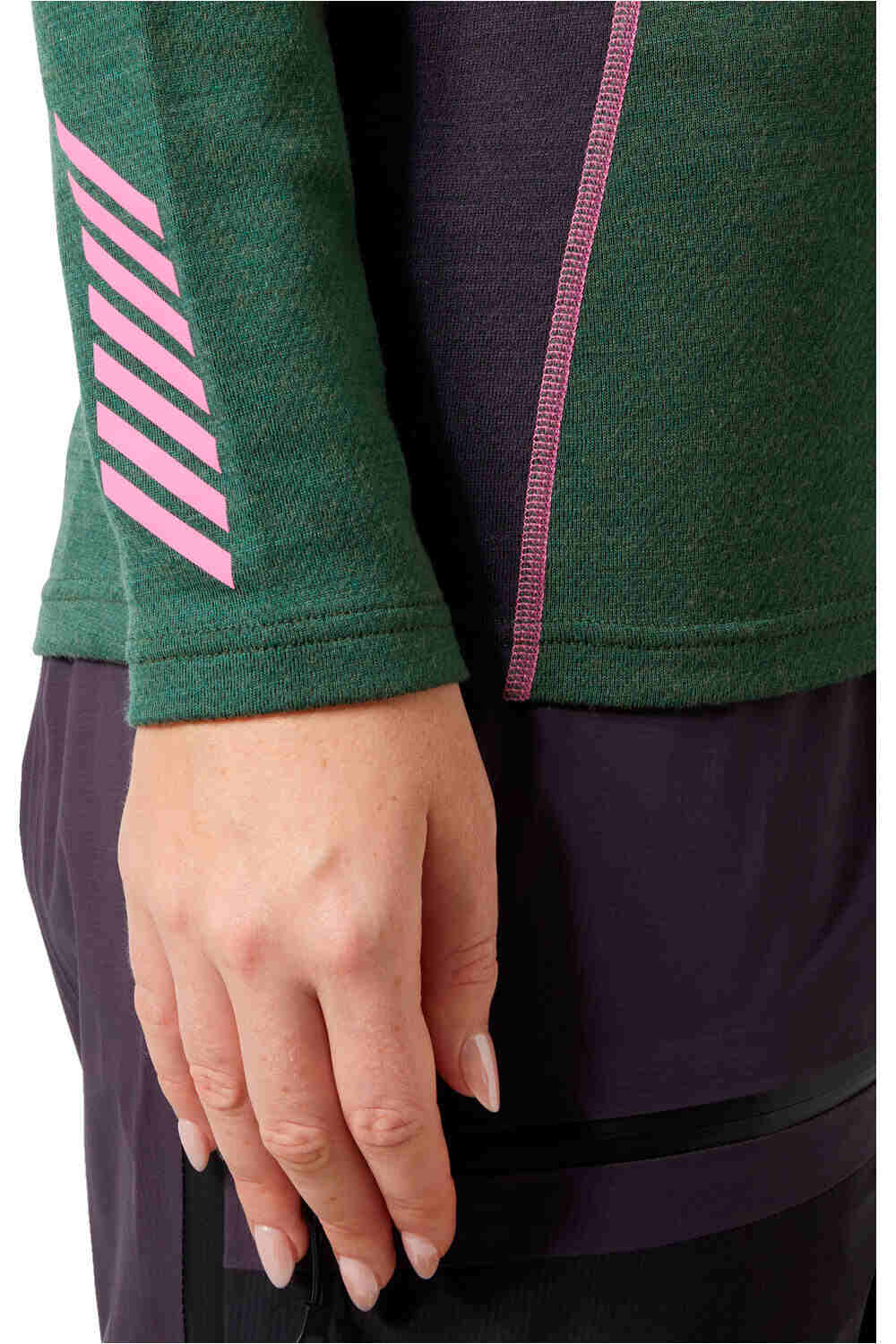 Helly Hansen camiseta térmica manga larga mujer LIFA MERINO MIDWEIGHT VERDE 03