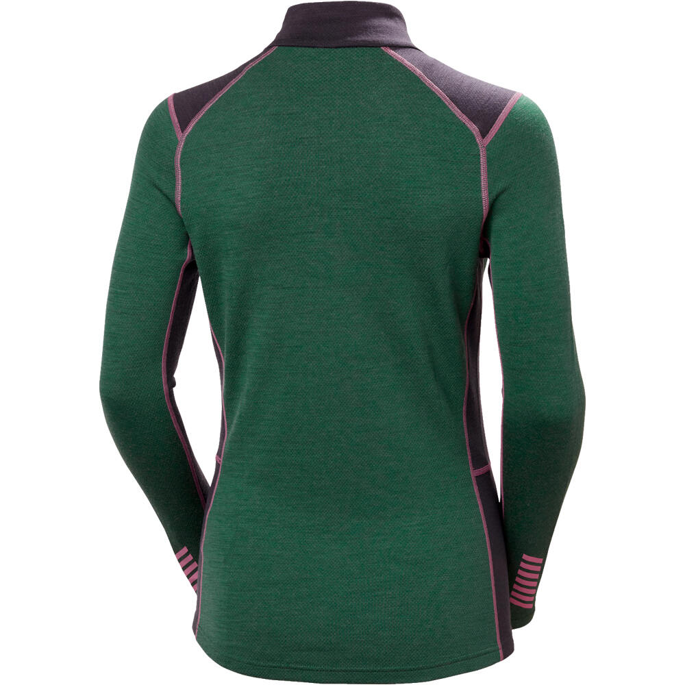 Helly Hansen camiseta térmica manga larga mujer LIFA MERINO MIDWEIGHT VERDE 05