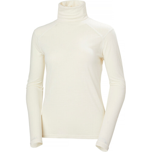 HELLY HANSEN W HH DURAWOOL HIGH NECK LS blanco