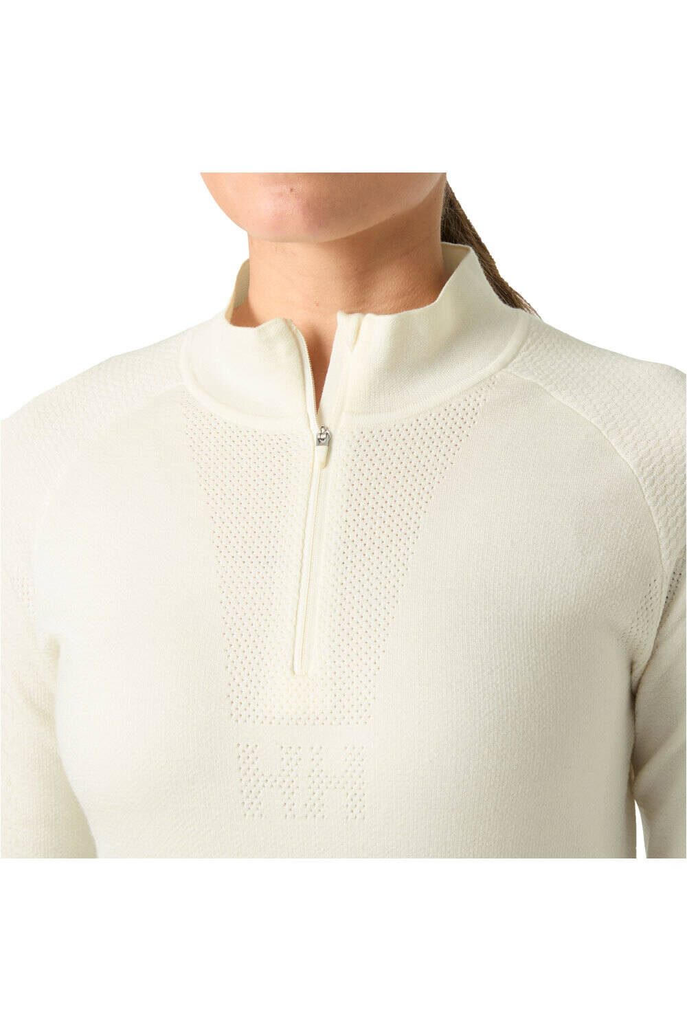 Helly Hansen camiseta térmica manga larga mujer W LIFA MERINO KNITEVO 1/2 ZIP BLANCO 04