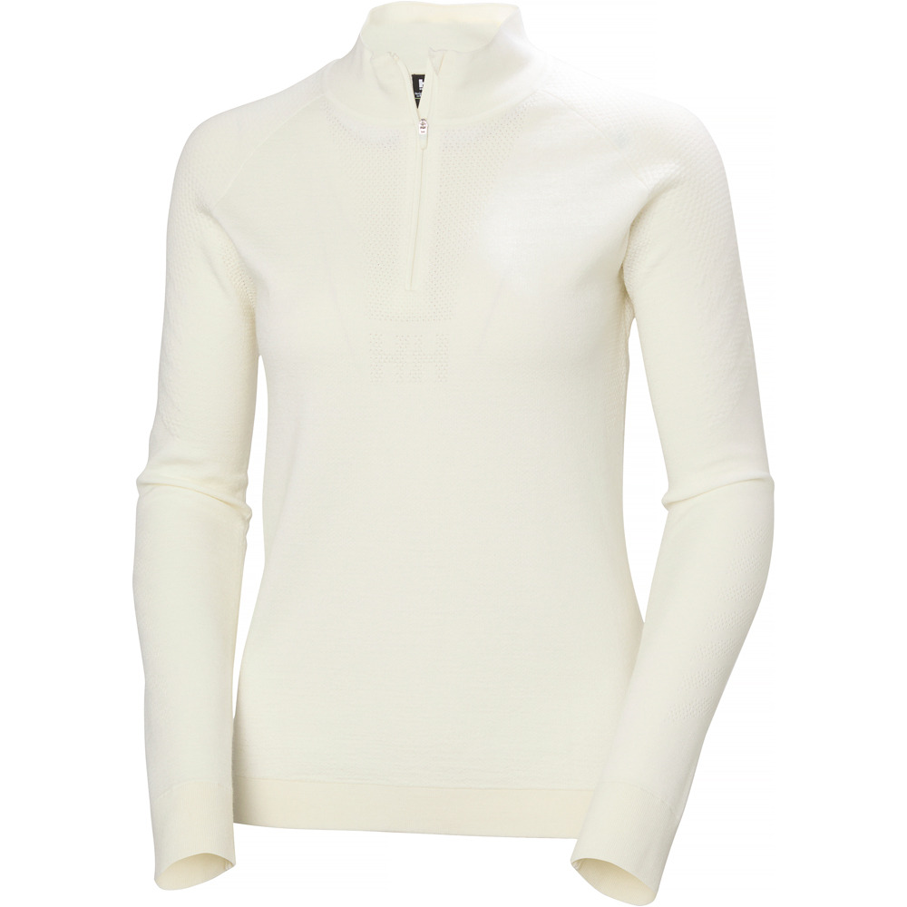 Helly Hansen camiseta térmica manga larga mujer W LIFA MERINO KNITEVO 1/2 ZIP BLANCO 05