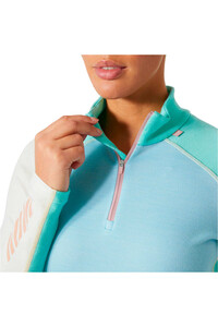 Helly Hansen camiseta térmica manga larga mujer W LIFA MERINO MIDWEIGHT AZUL vista detalle