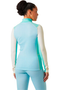 Helly Hansen camiseta térmica manga larga mujer W LIFA MERINO MIDWEIGHT AZUL vista trasera
