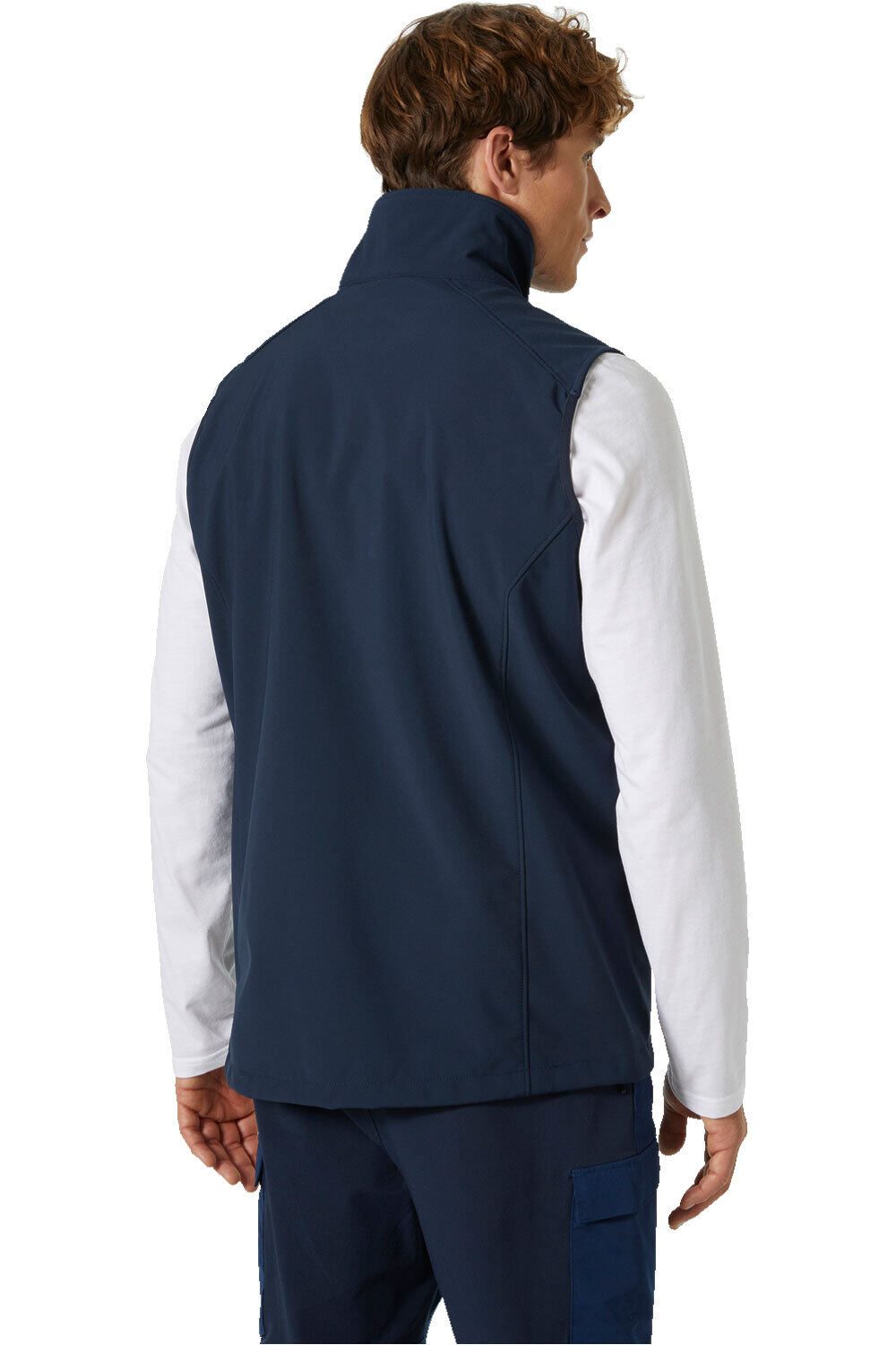 Helly Hansen chaleco polar hombre PARAMOUNT SOFTSHELL AZUL vista trasera
