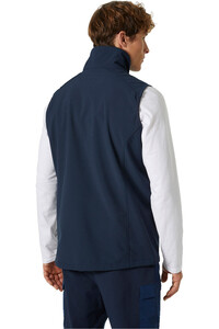 Helly Hansen chaleco polar hombre PARAMOUNT SOFTSHELL AZUL vista trasera