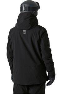 Helly Hansen chaqueta esquí hombre ALPHA LONG INS JACKET NEGRO vista trasera