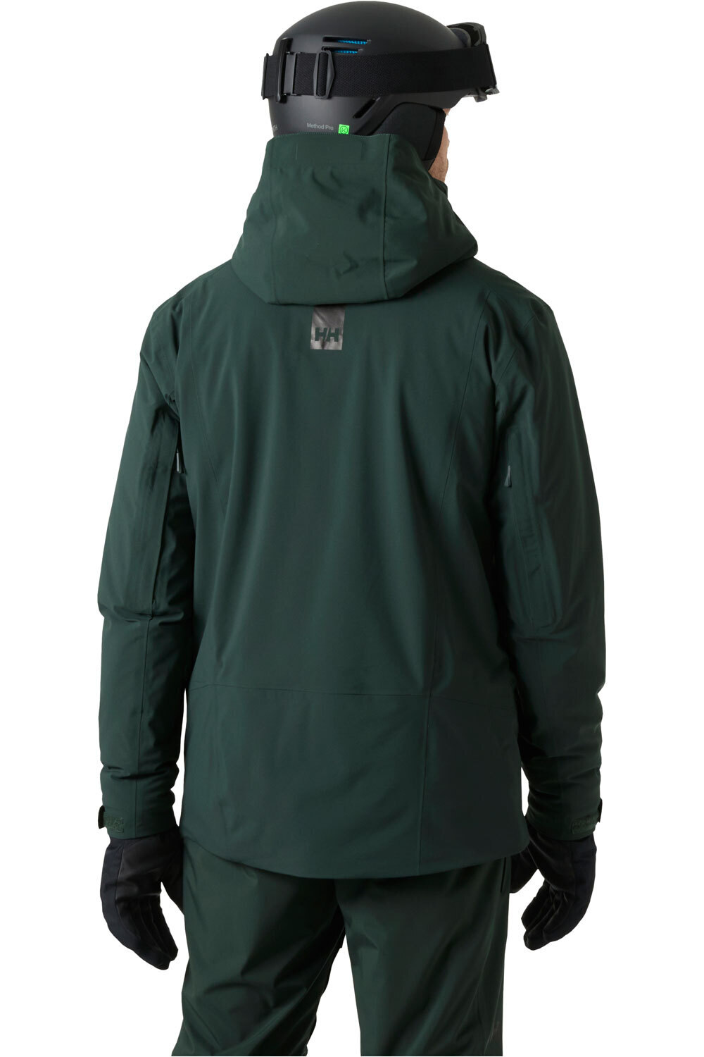 Helly Hansen chaqueta esquí hombre ALPHA LONG INS JACKET VERDE vista trasera