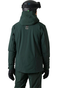 Helly Hansen chaqueta esquí hombre ALPHA LONG INS JACKET VERDE vista trasera