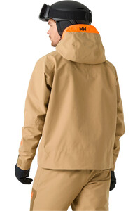 Helly Hansen chaqueta esquí hombre EMIKO SHELL JACKET MARRON vista trasera